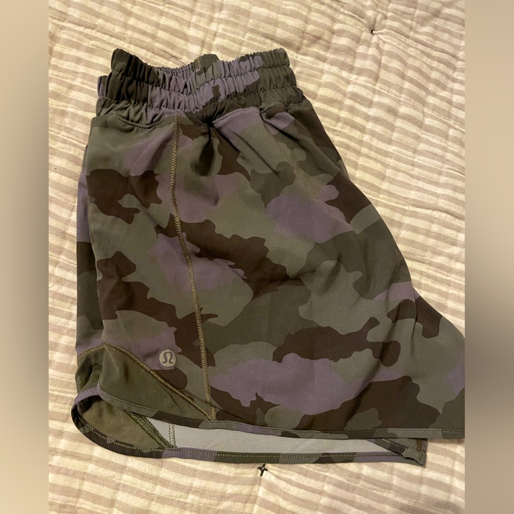 Lululemon camo athletic shorts. Size 8 tall.